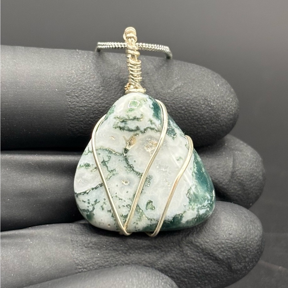 Handcrafted Wire Wrapped Stone Pendant